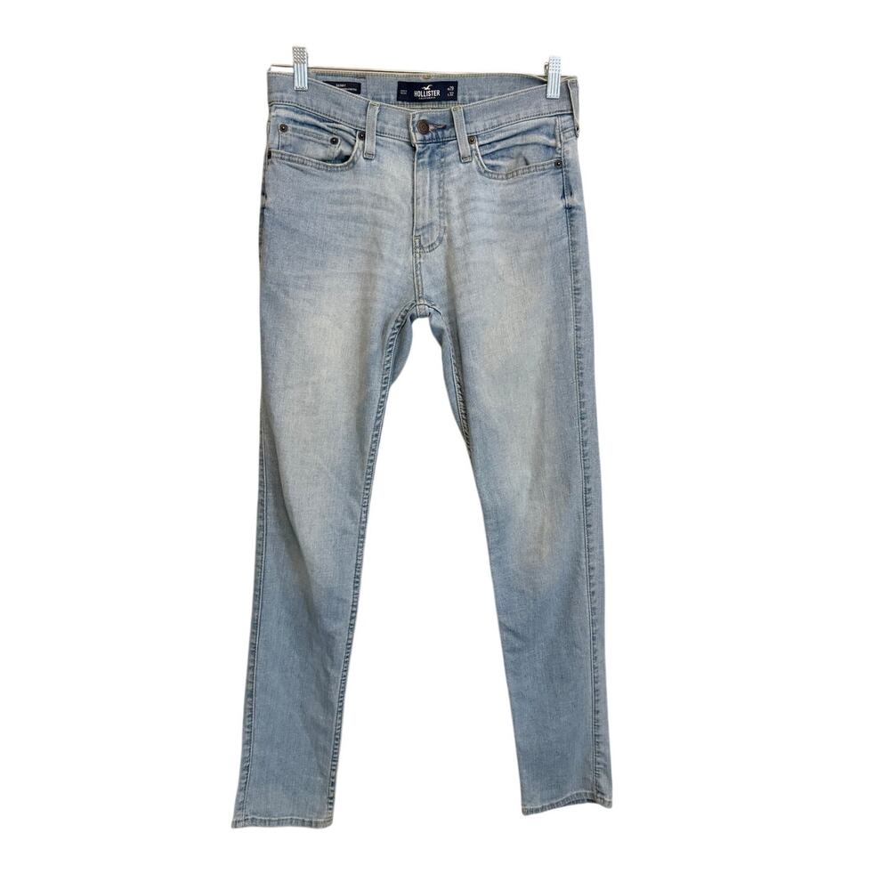 Hollister Skinny Jeans Men 29X32 Blue Denim Light Washed Advanced Stretch Casual